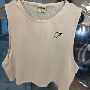Gymshark Athletic Sleeveless Crop Tank with Logo